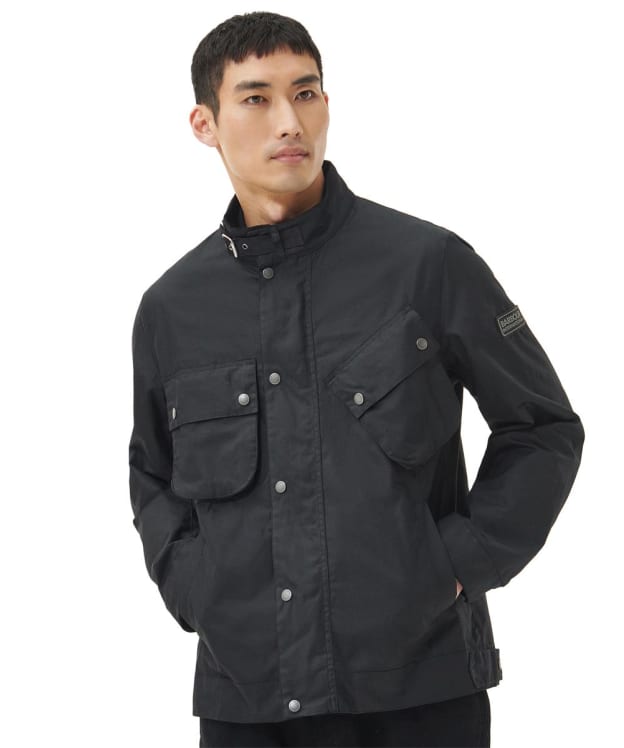 Men's Barbour International Cormer Waxed Jacket - Black