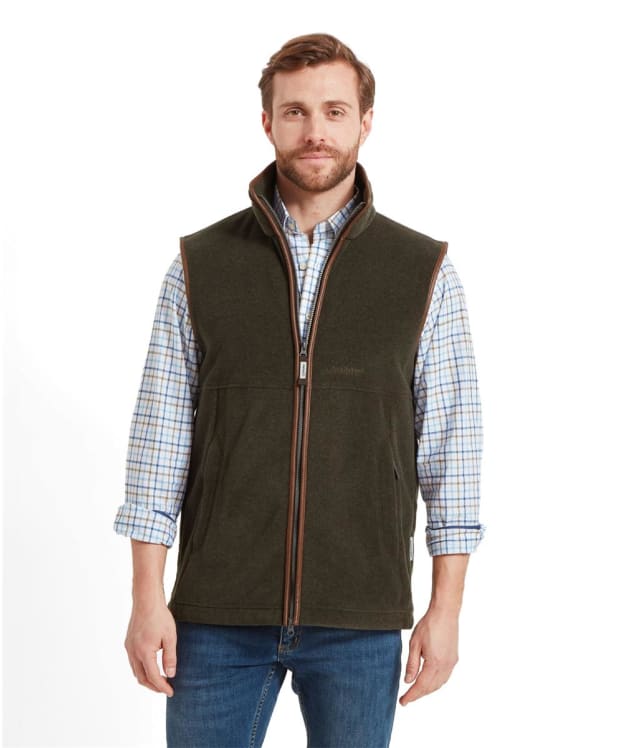 Men's Schoffel Oakham Fleece Gilet - Dark Olive