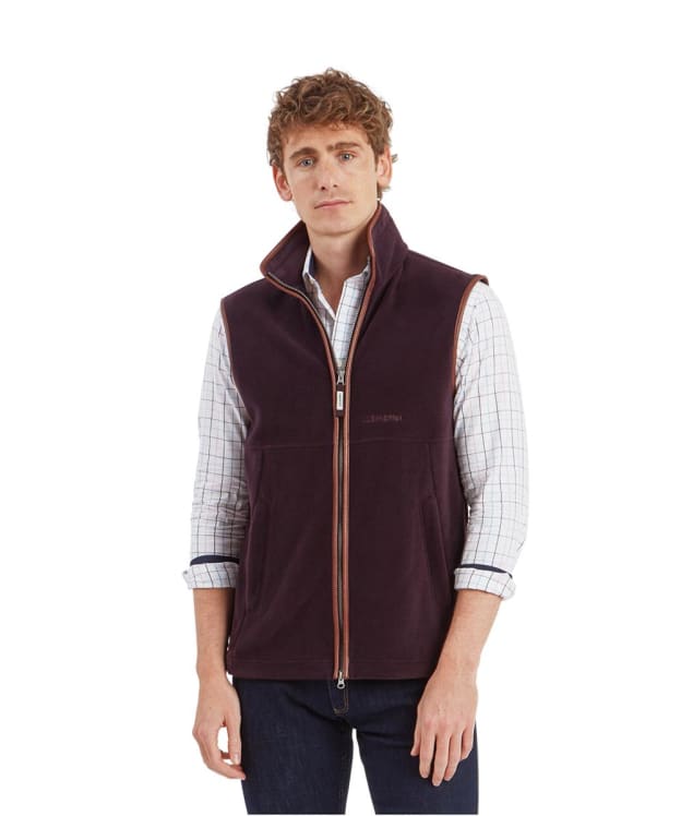 Men's Schoffel Oakham Fleece Gilet - Port
