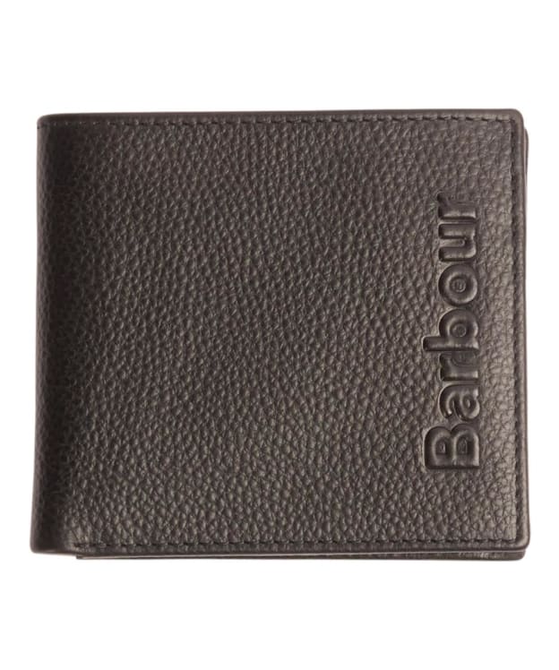 Men's Barbour Debossed Logo Billfold Wallet - Black