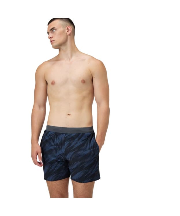 Men's Speedo The Lookout Print Volley 16" Swimming Trunks - Black