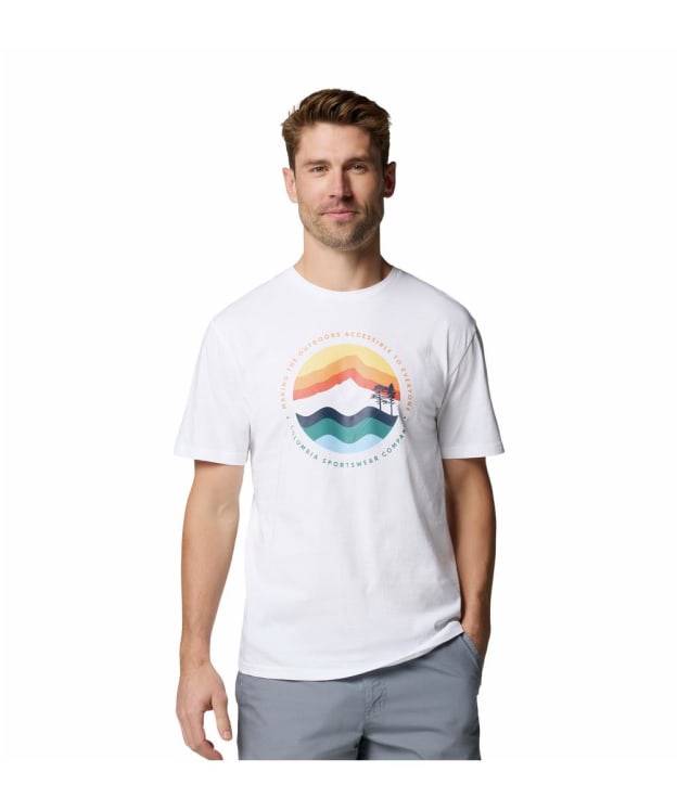 Men's Columbia Path Lake™ Graphic Tee II - White / Circular Linescape