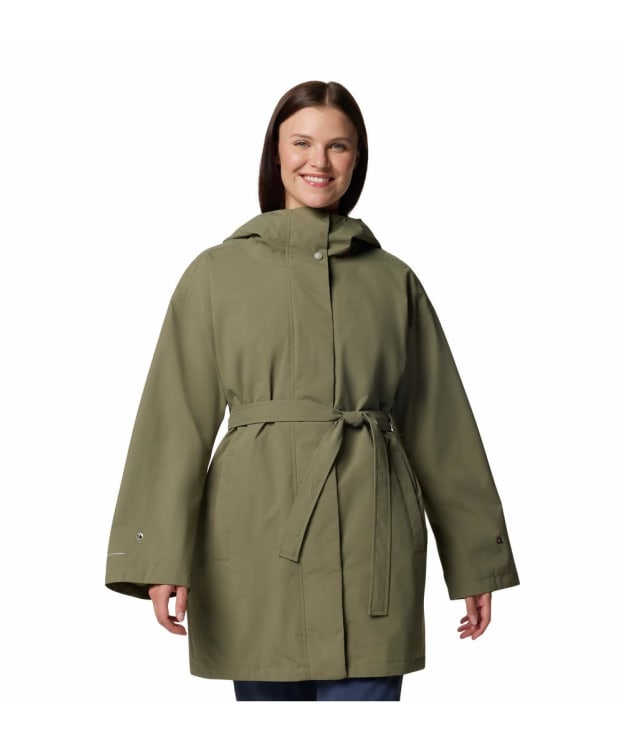 Women's Columbia Here And There™ III Waterproof Trench Jacket - Stone Green