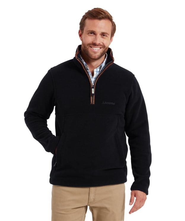 Men's Schoffel Berkeley 1/4 Zip Fleece Pullover - Navy