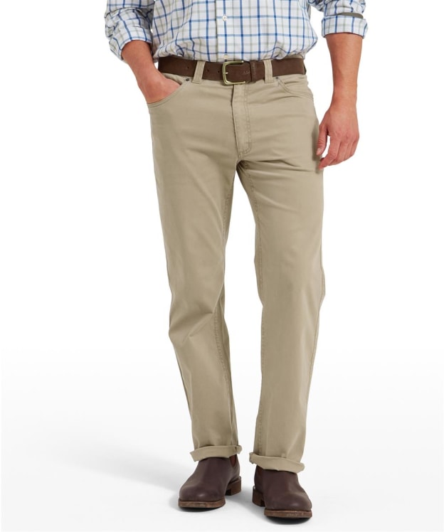 Men's Schoffel Canterbury 5 Pocket Jeans - Camel