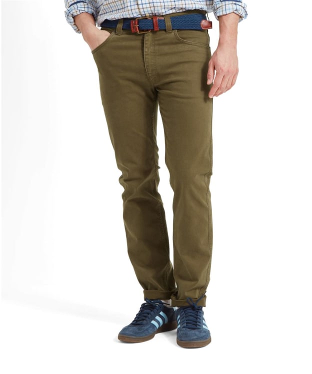 Men's Schoffel Canterbury 5 Pocket Jeans - Moss