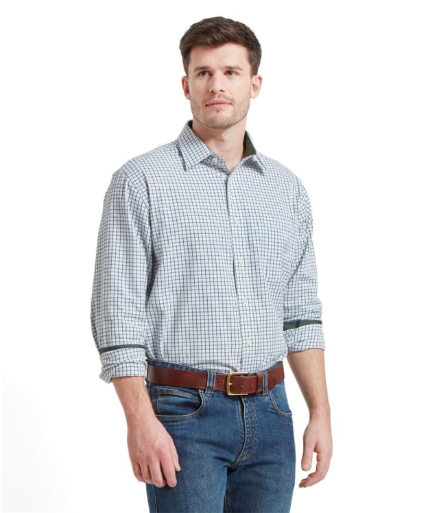 Men's Schoffel Cambridge Long Sleeve Shirt - Dark Olive