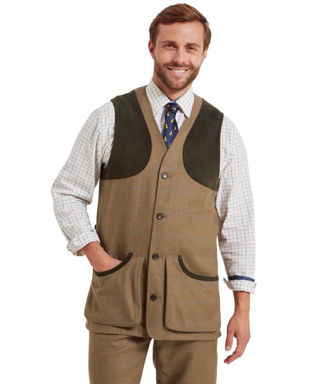 Men's Schoffel Ptarmigan Tweed Waistcoat II - Arran Tweed