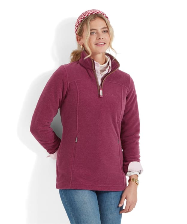 Women's Schoffel Tilton 1/4 Zip Fleece Pullover - Mulberry