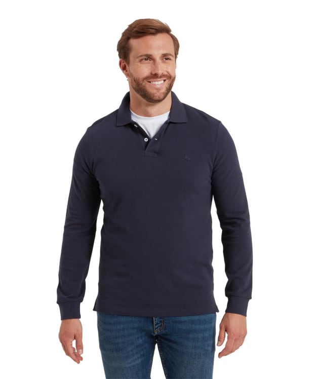 Men's Schöffel St Ives Long Sleeve Polo Shirt - Navy