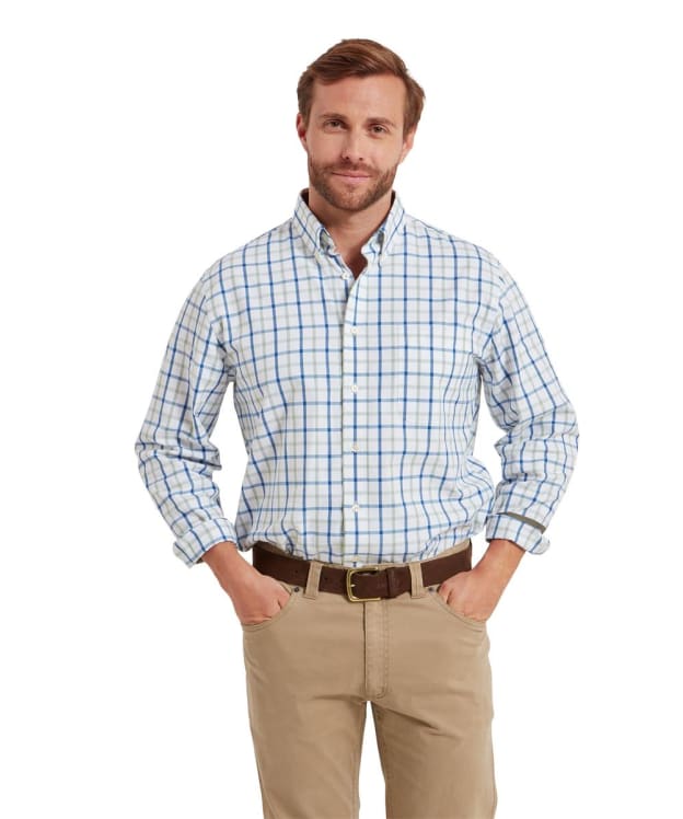 Men's Schoffel Brancaster Long Sleeve Shirt - Moss Check