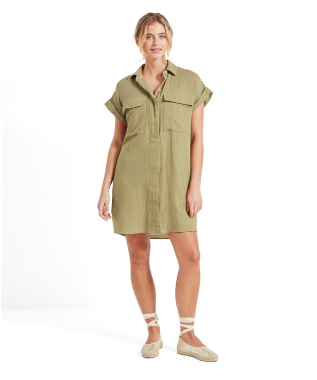 Women's Schöffel Olive Lightweight Cotton Dress - Light Khaki Green
