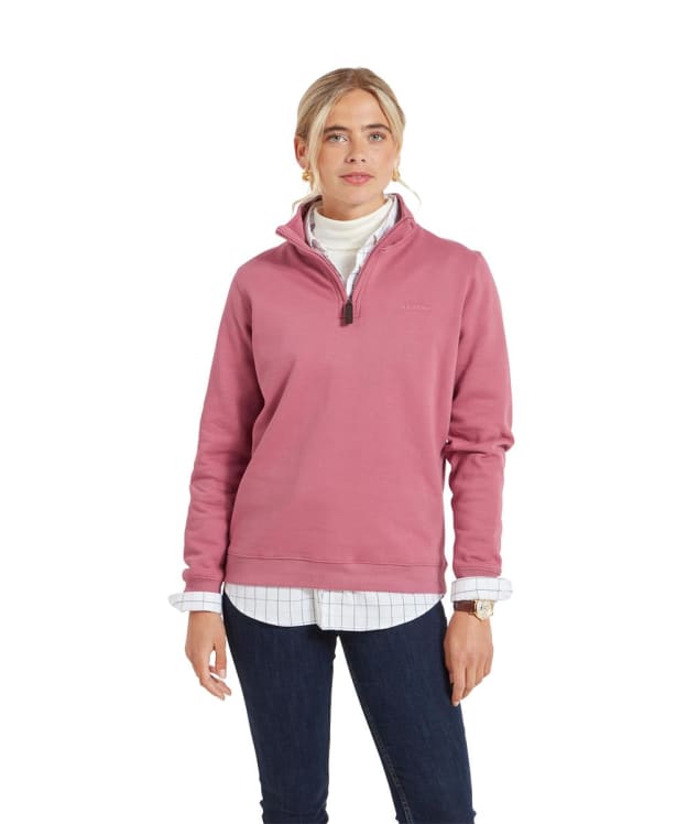 Women’s Schoffel Sennen Cove ¼ Zip Sweatshirt - Dark French Rose