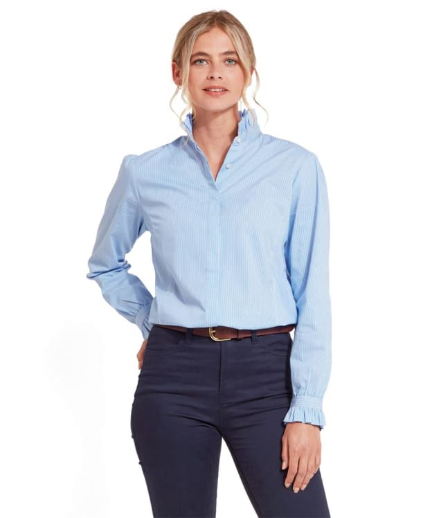 Women’s Schöffel Fakenham Long Sleeve Shirt - Light Blue Stripe