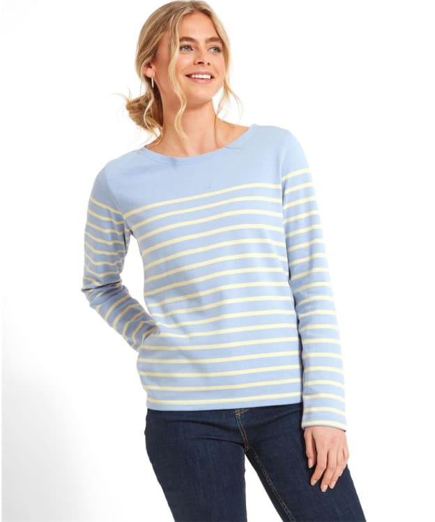Women's Schöffel Beauport Top - Pale Blue / Lemon Stripe