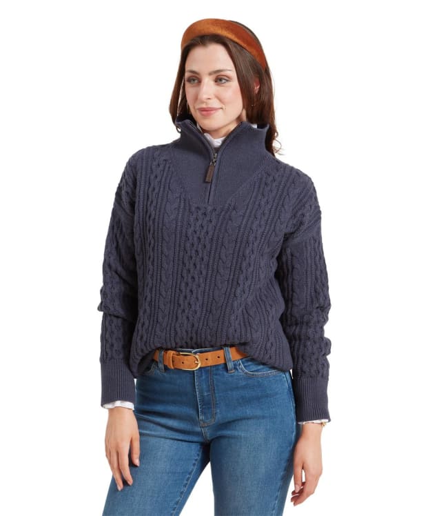Women's Schöffel Settle 1/4 Zip Jumper - Slate Navy