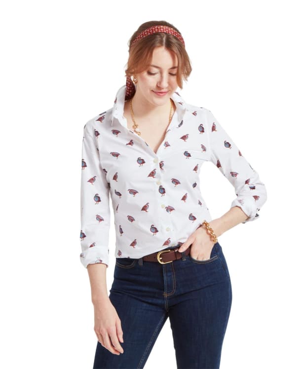 Women's Schoffel Norfolk Long Sleeve Shirt - French Partridge Print