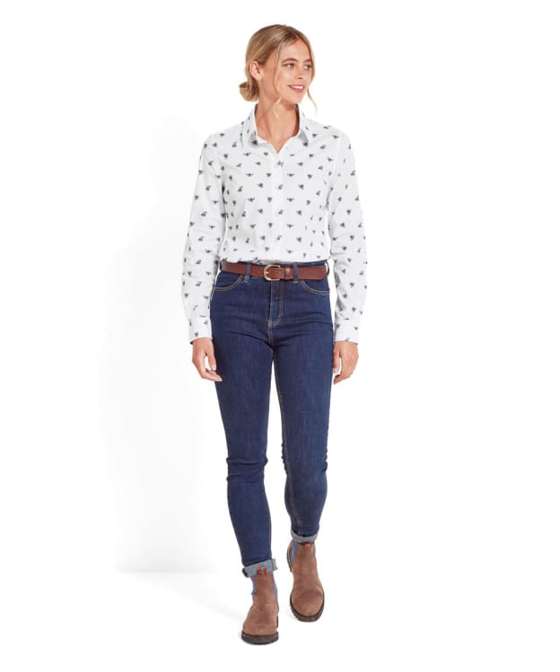 Women's Schoffel Norfolk Long Sleeve Shirt - Bee Print
