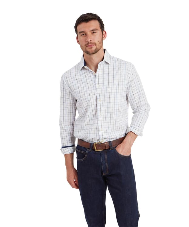 Men's Schöffel Wells Tailored Shirt - Woodland / Vintage Navy