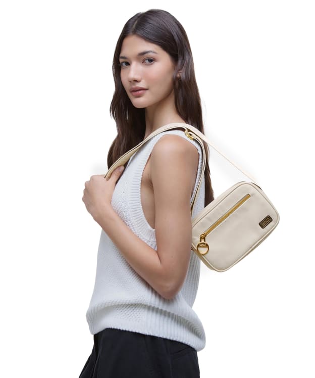 Women's Barbour International Qualify Micro Crossbody Bag - Light Pearl