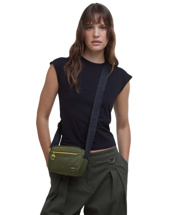 Women's Barbour International Qualify Micro Crossbody Bag - Empire Green