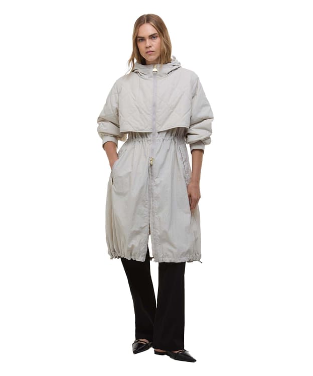 Women's Barbour International Estella Parka Casual Jacket - Silver Birch