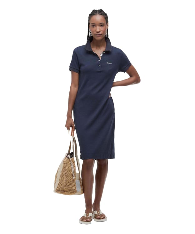 Women's Barbour Polo Dress - Navy 2