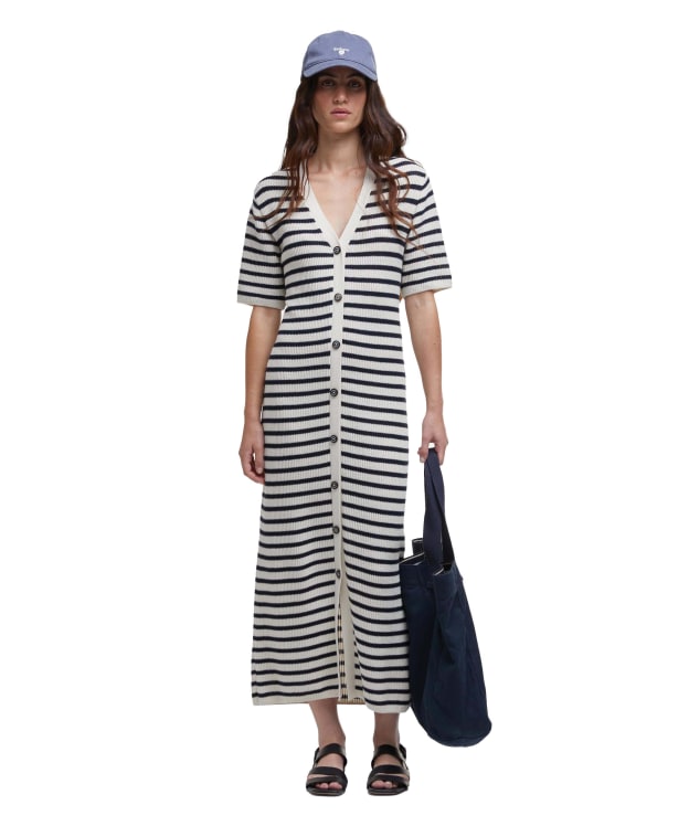 Women's Barbour Isla Knitted Midi Dress - Multi Stripe