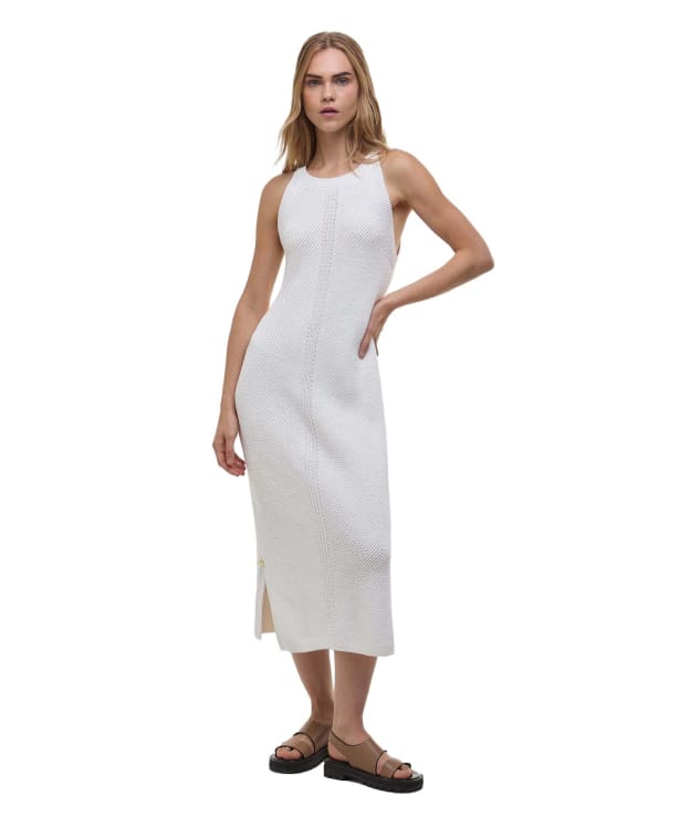 Women's Barbour International Dakota Knitted Midi Dress - Neutral