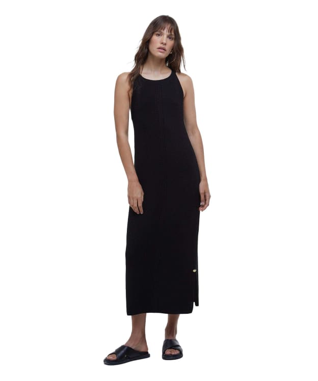 Women's Barbour International Dakota Knitted Midi Dress - Black