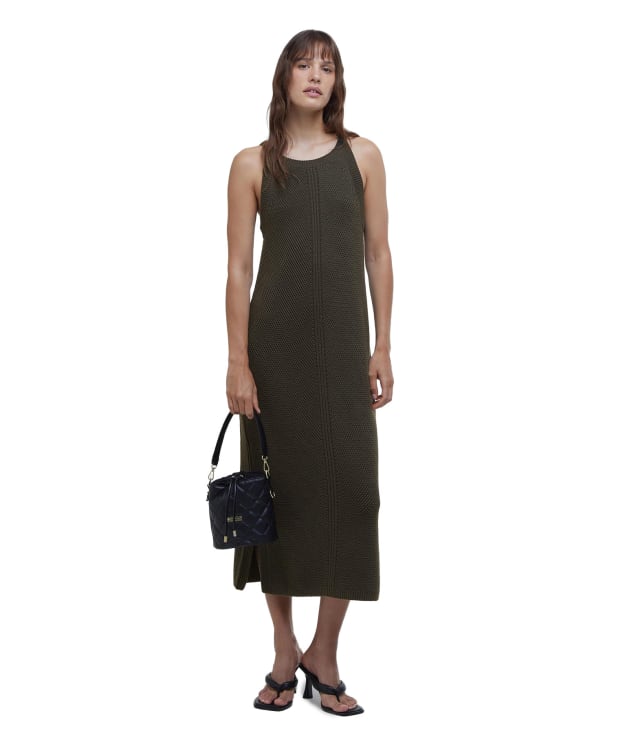 Women's Barbour International Dakota Knitted Midi Dress - Envy