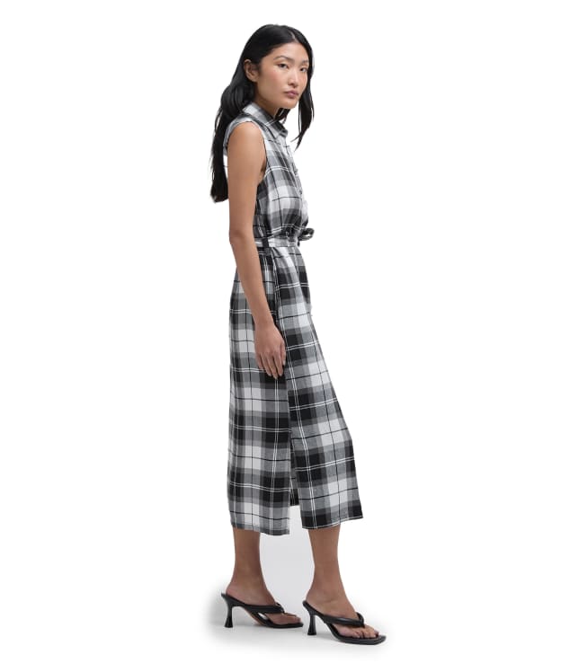 Women's Barbour Agnes Midi Dress - Monochrome Tartan 