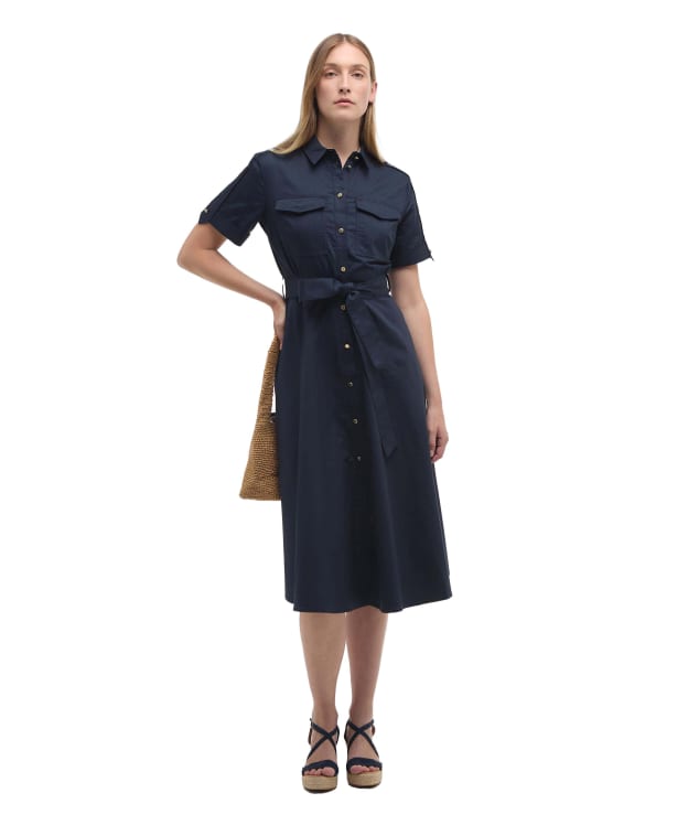 Women's Barbour Ivy Midi Dress - Dark Navy
