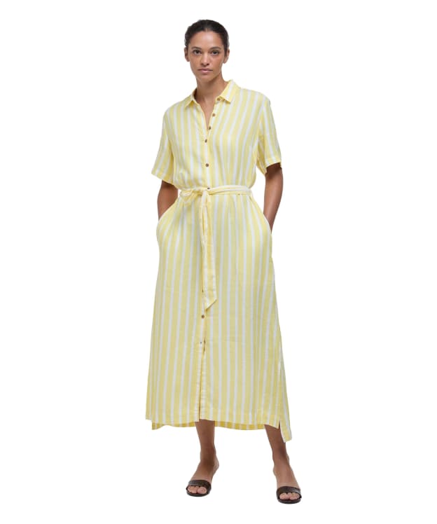 Women's Barbour Adelaide Maxi Dress - Sunray Yellow Stripe