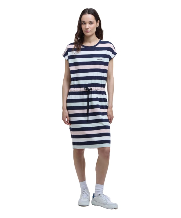 Women's Barbour Marloes Stripe Dress - Navy / Pale Aqua Stripe