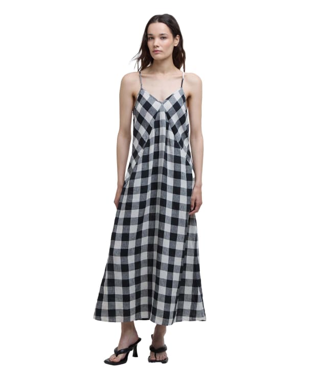 Women's Barbour Maya Midi Dress - Ecru / Black