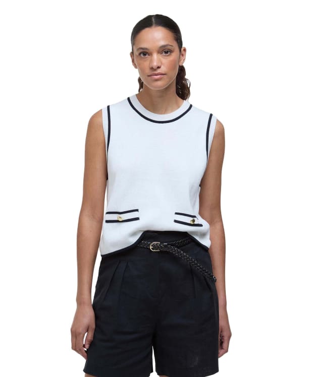 Women's Barbour Amy Sleeveless Knitted Vest - Cloud