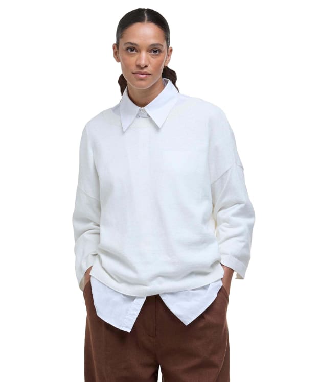 Women's Barbour Lucy Knitted Jumper - Cloud