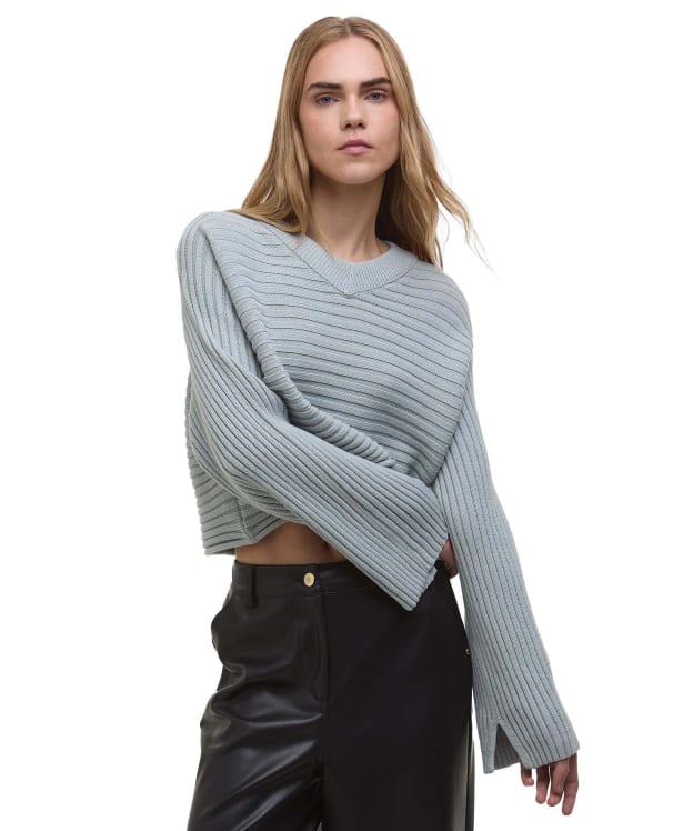 Women's Barbour International Zola Knitted Jumper - Light Steel Blue
