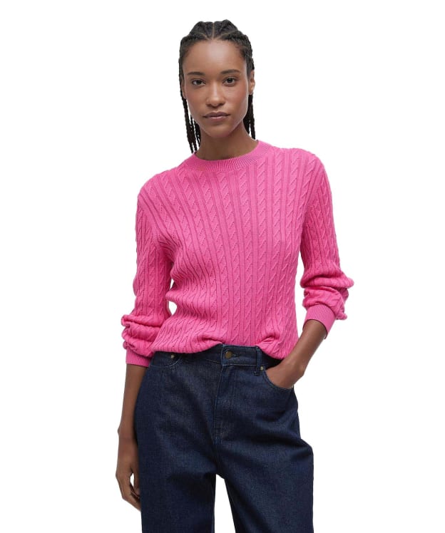 Women's Barbour Hartland Crew Knitted Jumper - Rose Pink