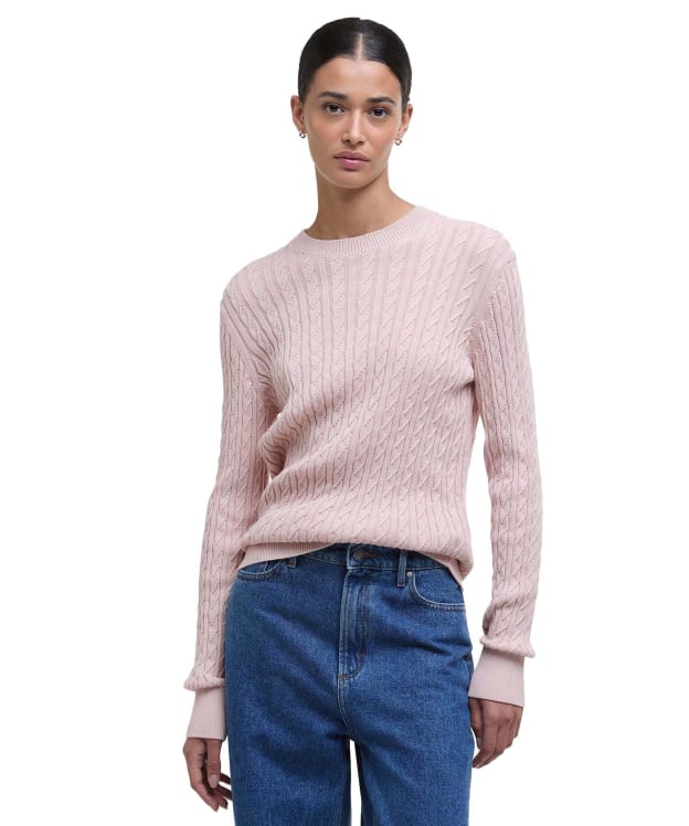 Women's Barbour Hartland Crew Knitted Jumper - Primrose Pink