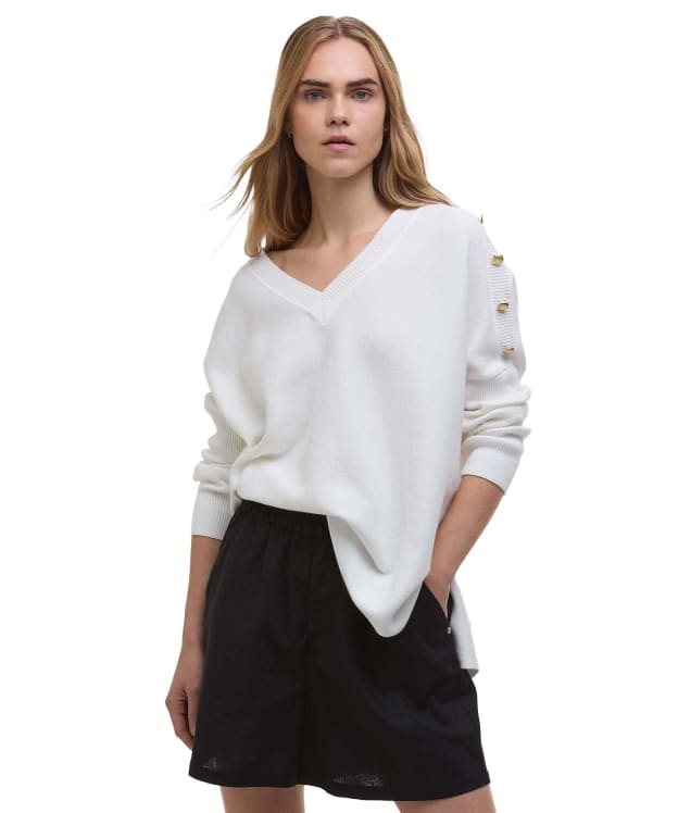 Women's Barbour International Sierra Knitted Jumper - Neutral