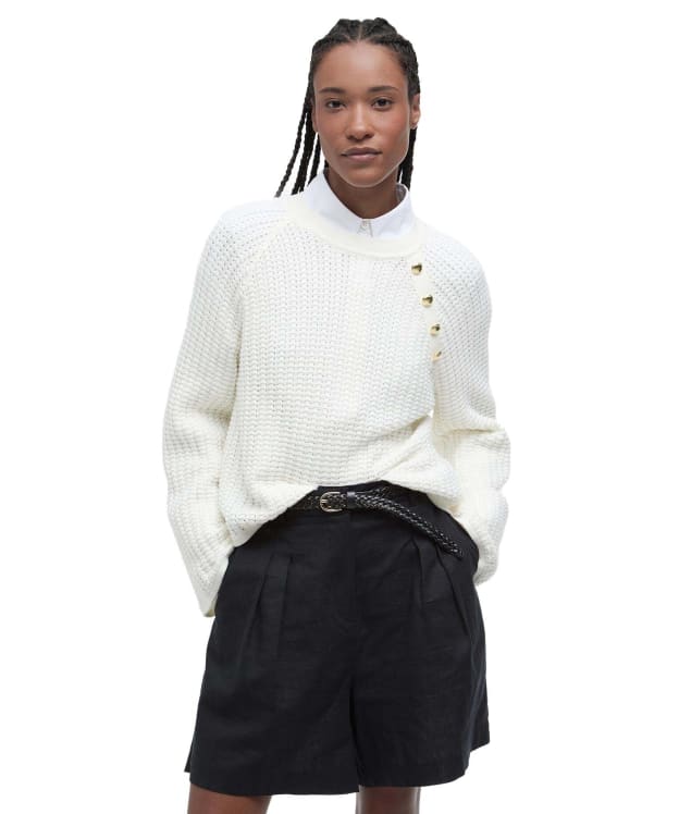 Women's Barbour Angela Knitted Jumper - Cloud