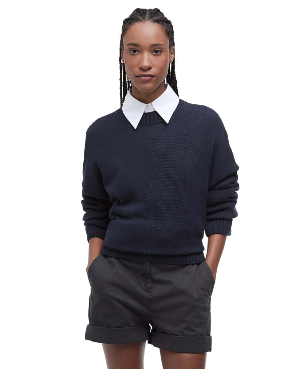 Women's Barbour Birdie Knitted Jumper - Dark Navy