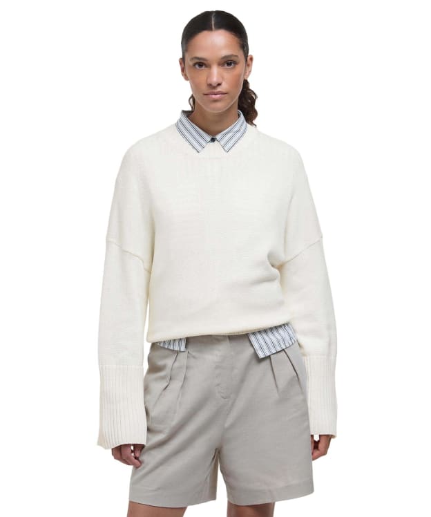 Women's Barbour Birdie Knitted Jumper - Cloud