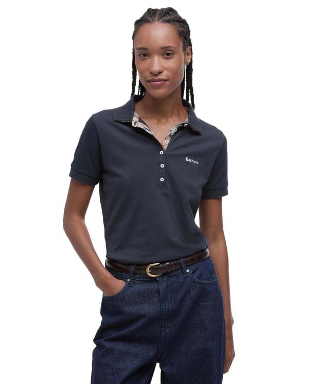 Women's Barbour Portsdown Top - Navy / Hessian
