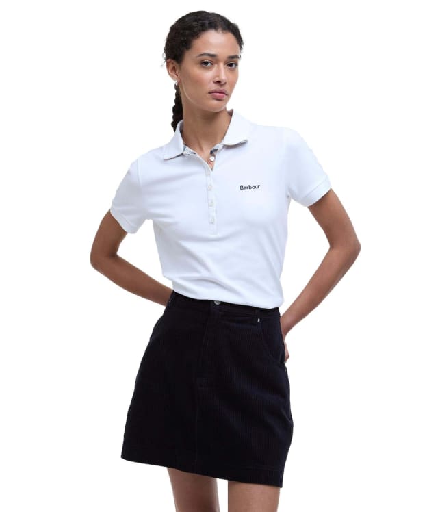 Women's Barbour Portsdown Top - White / Hessian