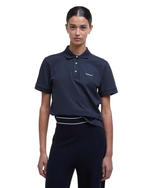 Women's Barbour Bowford Polo Top - Navy