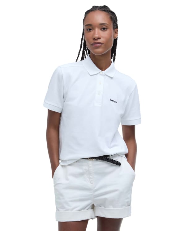 Women's Barbour Bowford Polo Top - White