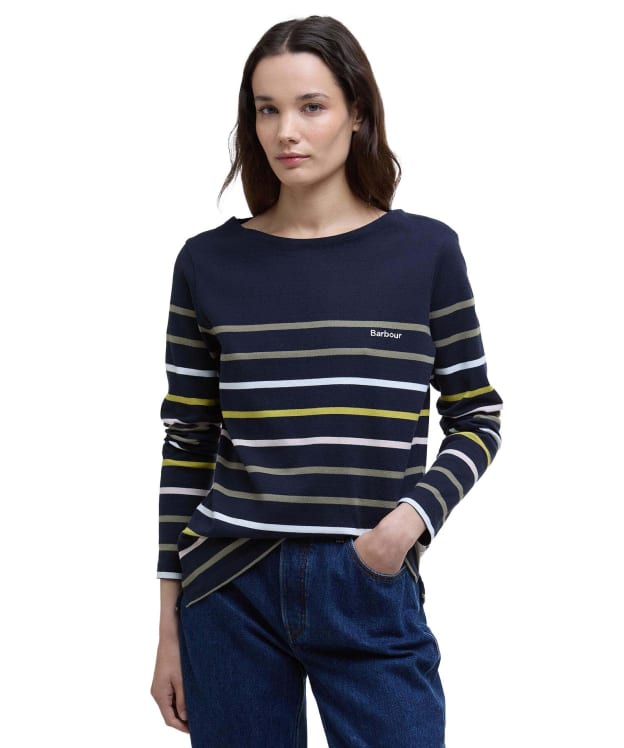 Women's Barbour Hawkins Top - Navy Stripe